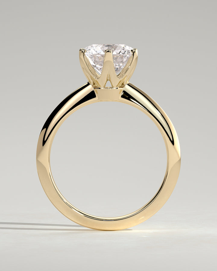 round cut diamond ring stack
