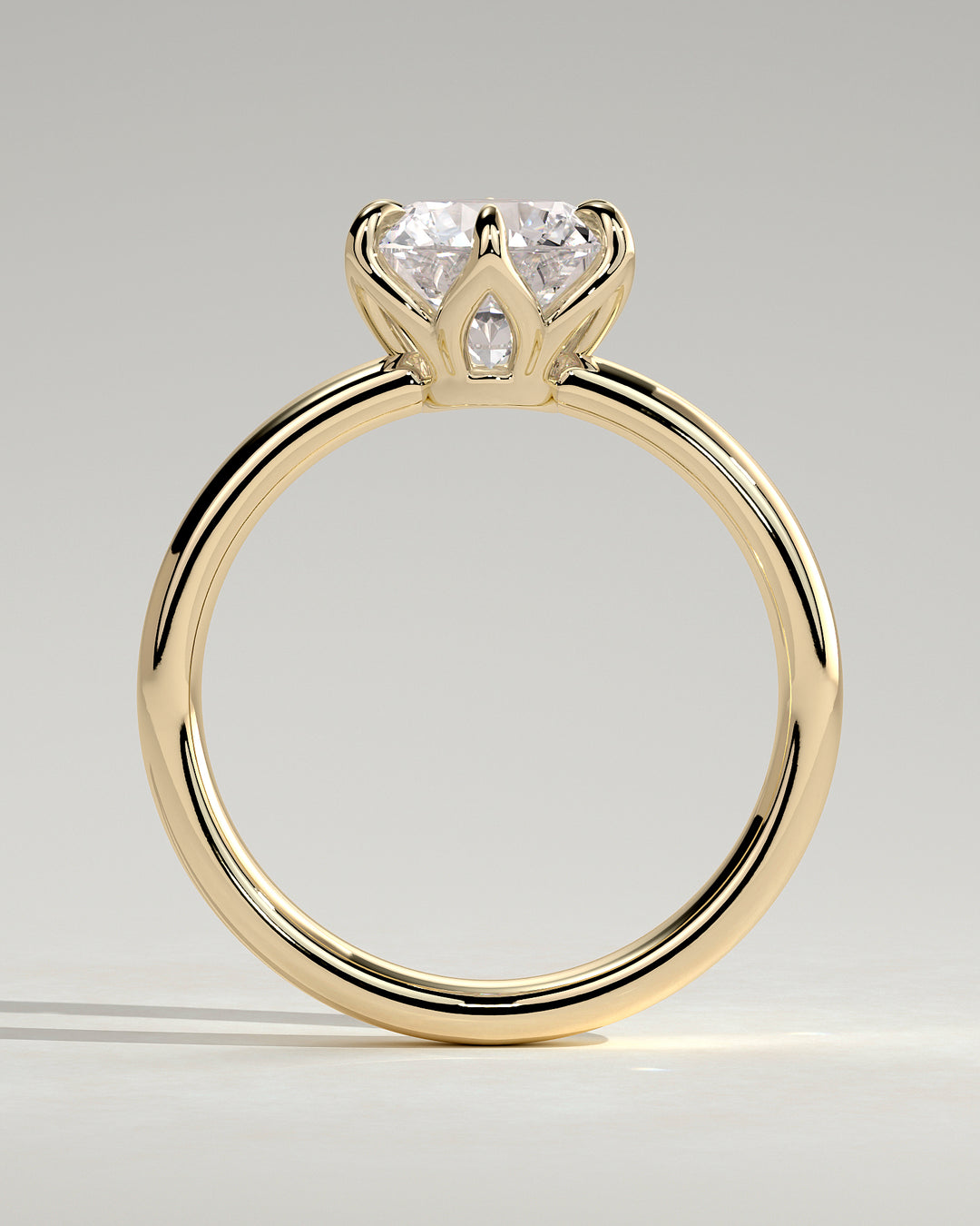 round diamond ring unique setting