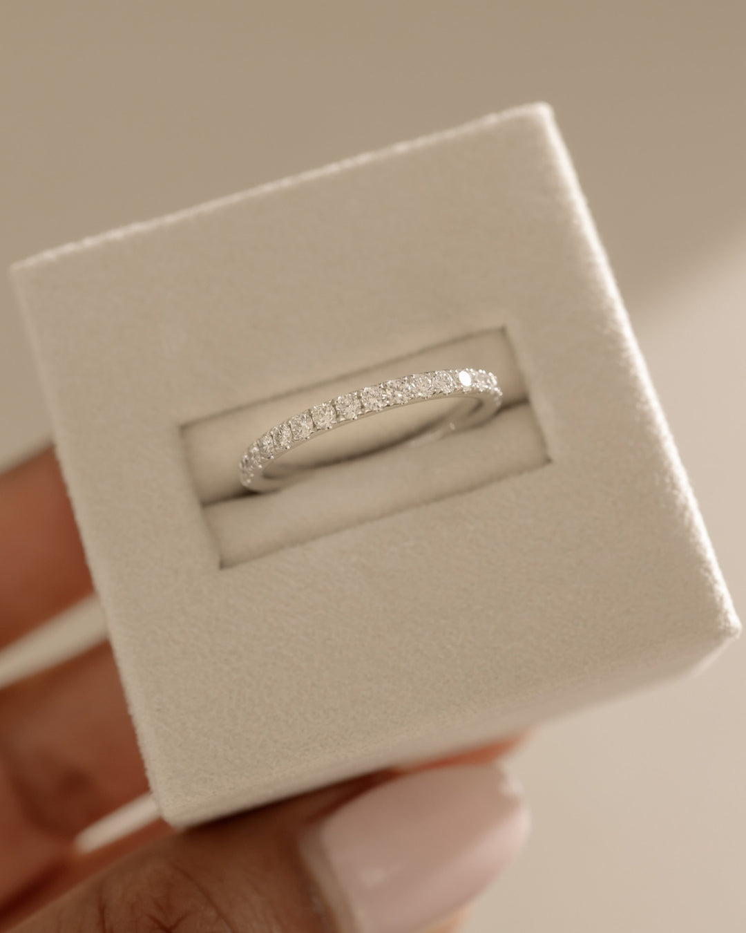 round diamond wedding band