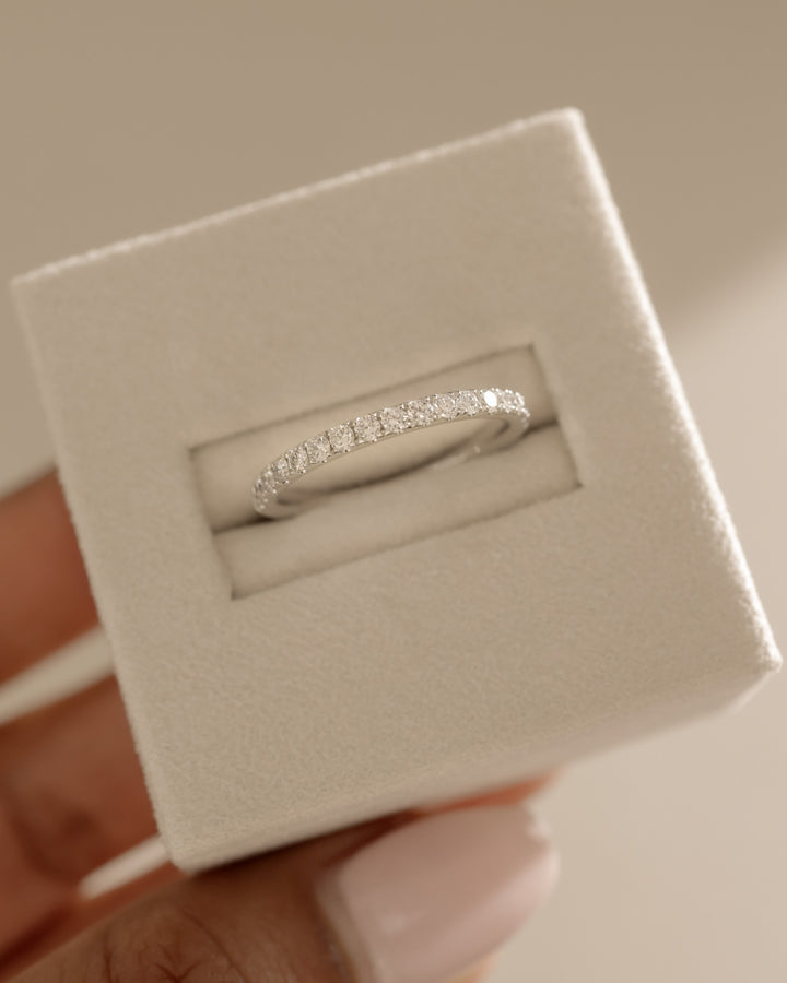 round diamond wedding band