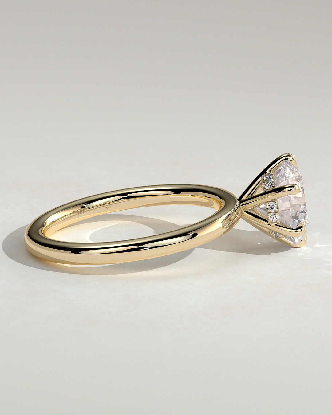 hidden halo diamond engagement ring round