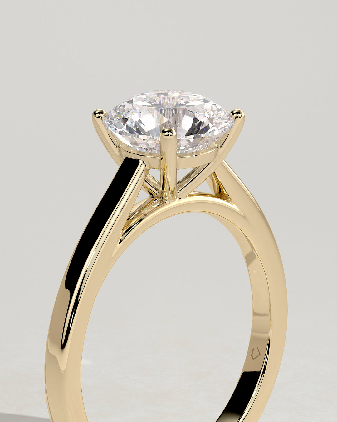 round solitaire engagement ring