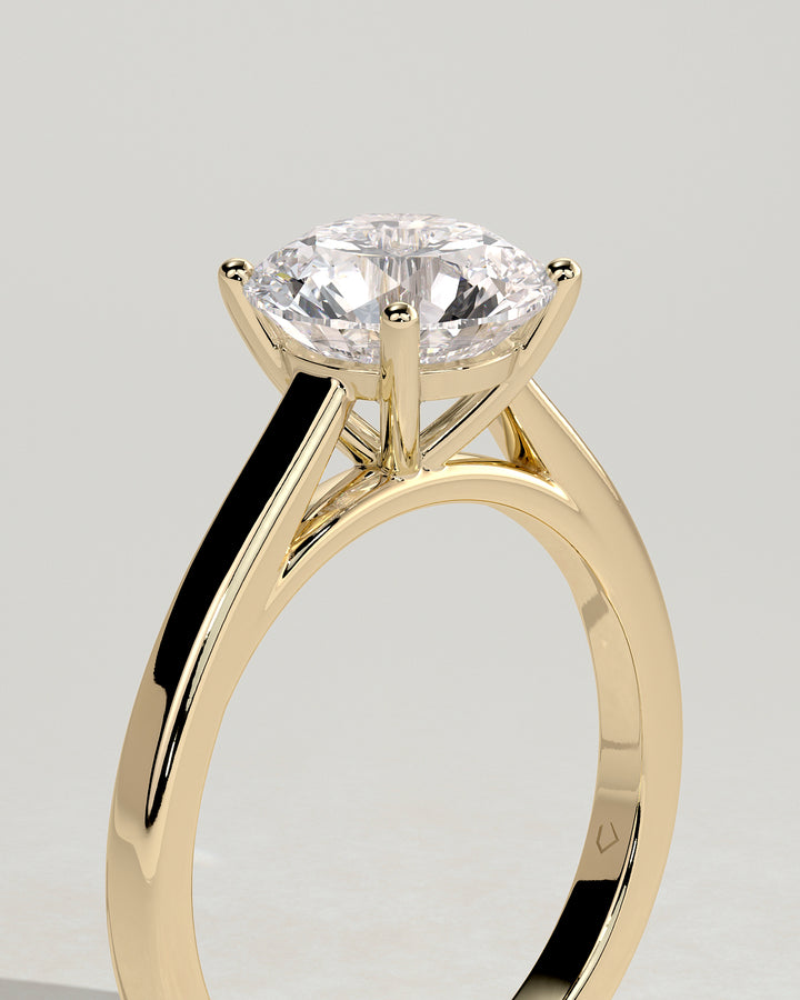 round solitaire engagement ring