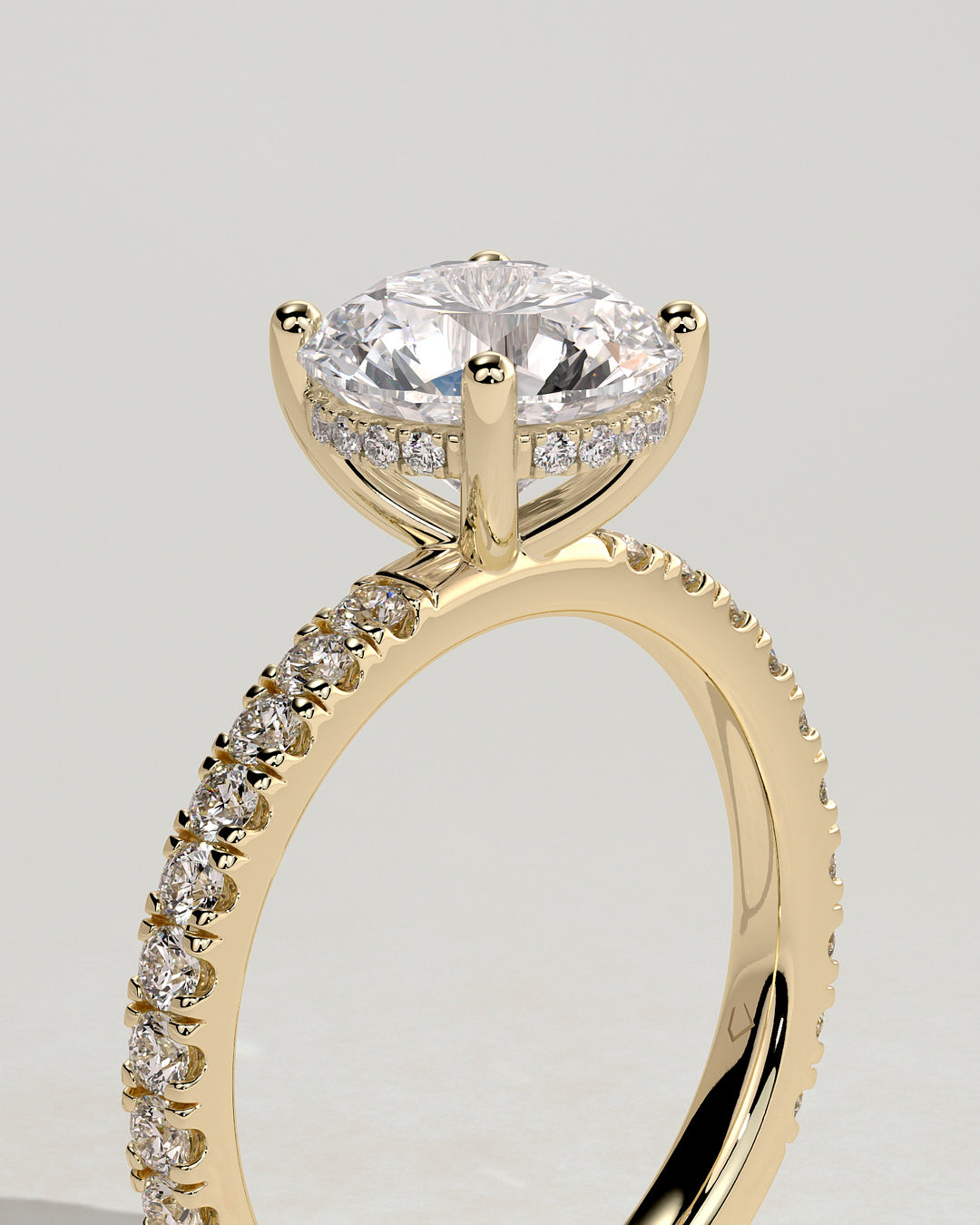 round solitaire engagement ring