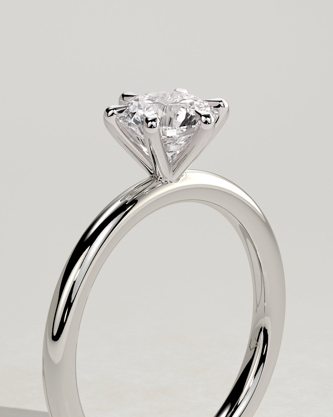 round solitaire engagement ring
