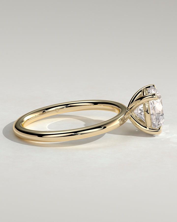round solitaire engagement ring
