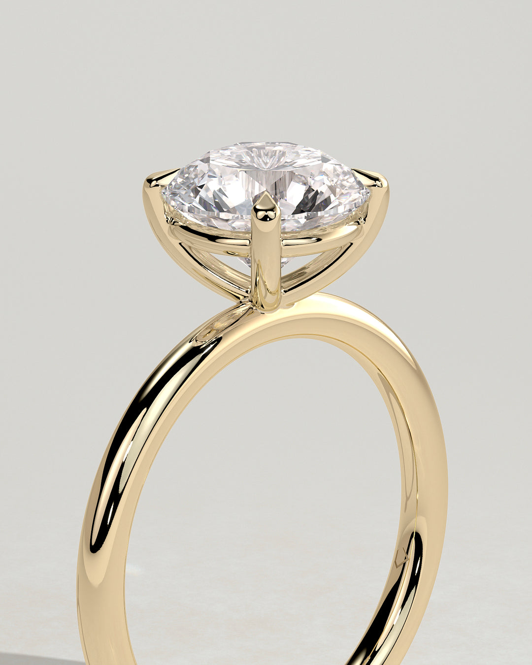round solitaire engagement ring