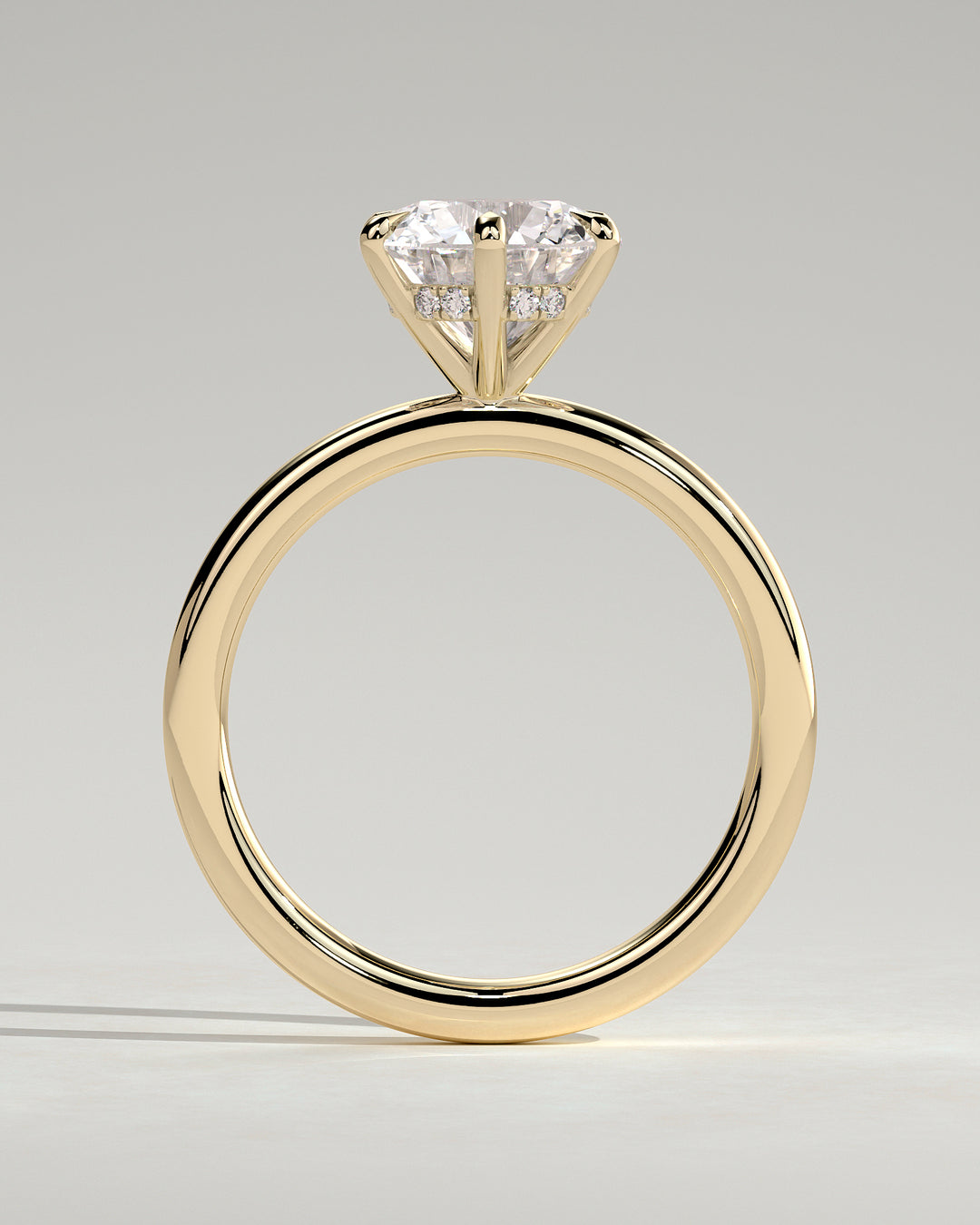E color diamond engagement ring round