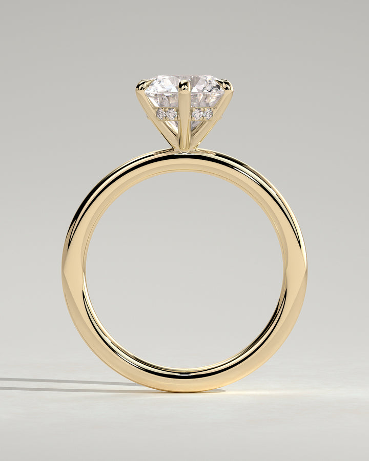 E color diamond engagement ring round
