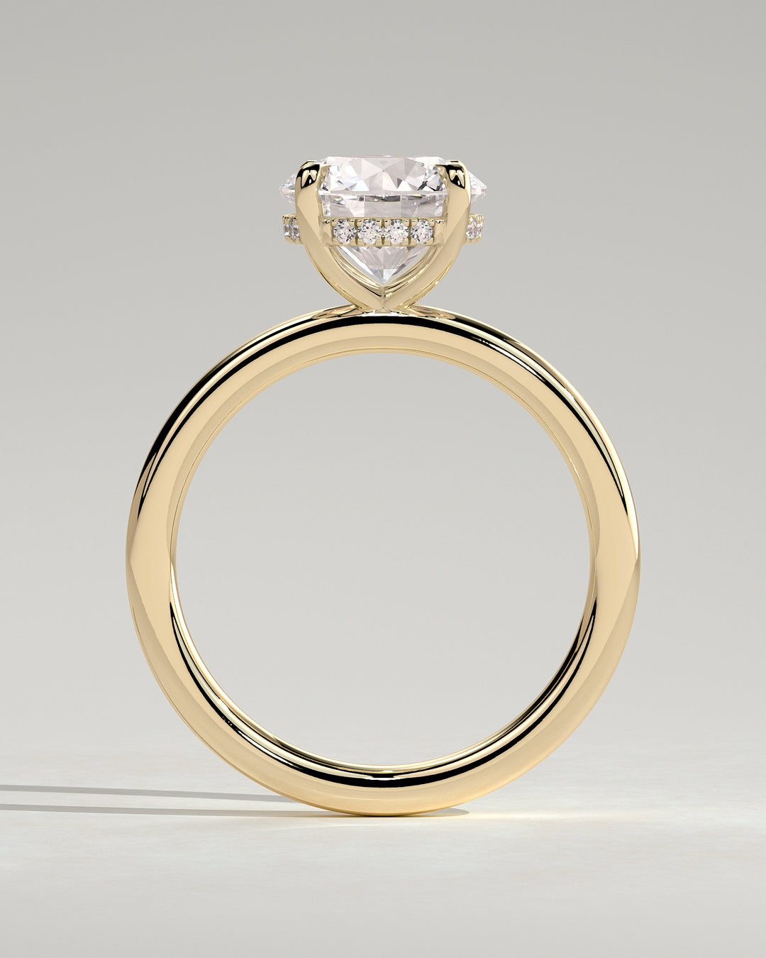 round solitaire engagement ring