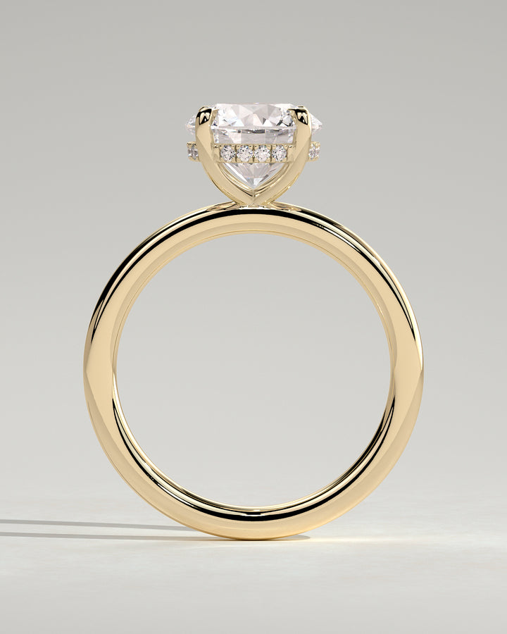 round solitaire engagement ring