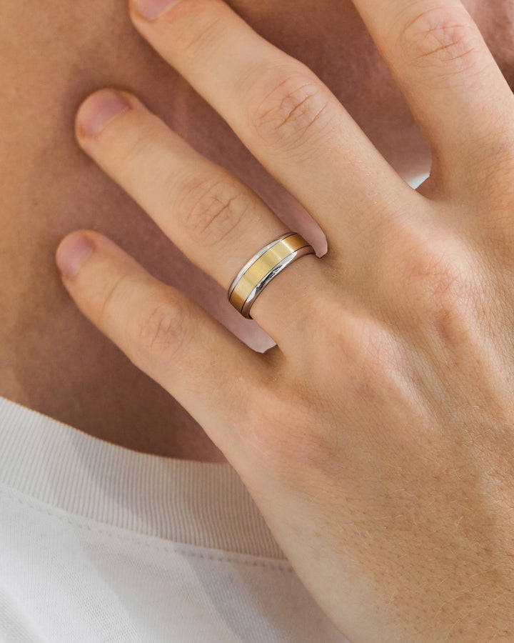 solid gold mens ring
