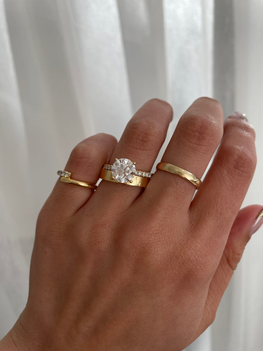 solid gold stack ring
