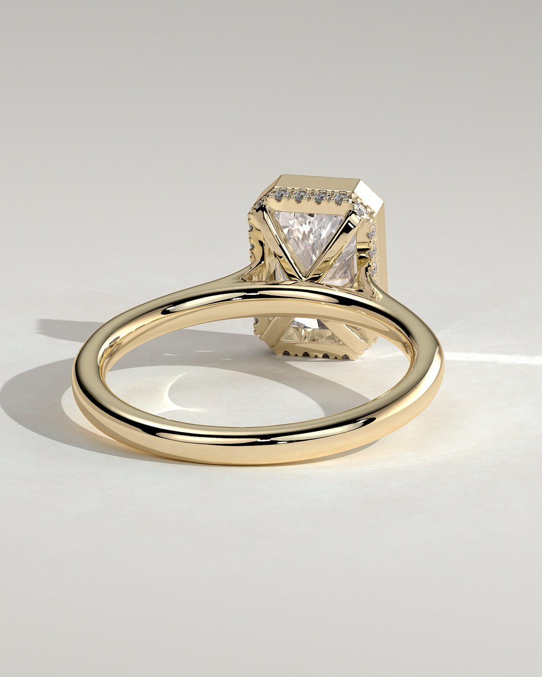 solitaire halo engagement ring