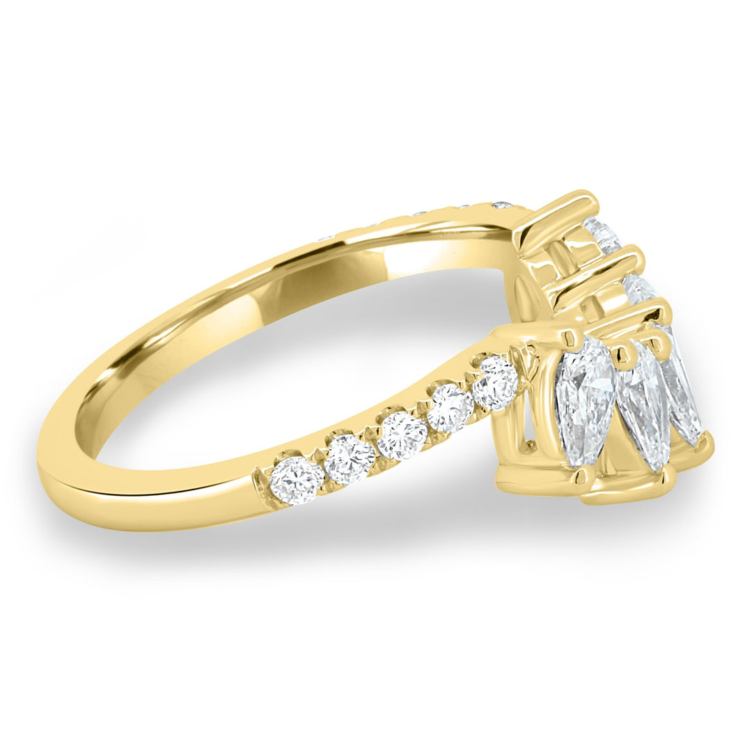sparkling pave wedding band