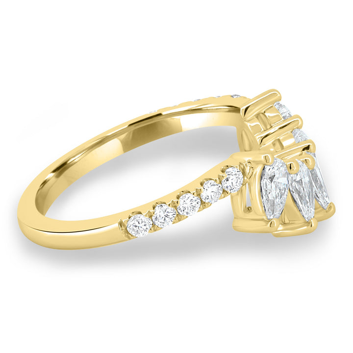 sparkling pave wedding band