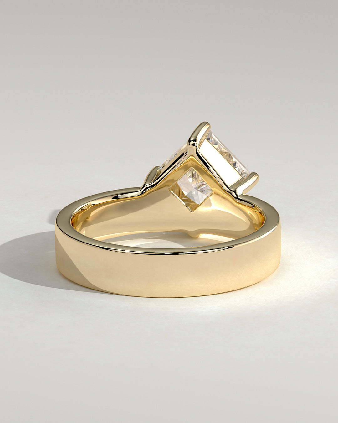 step cut diamond ring
