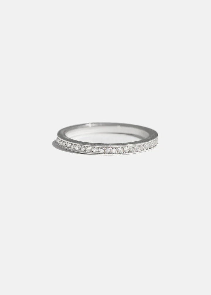 2.0ct Round Floating E/VS Lab Grown Diamond Unique Pave Engagement Ring With Wedding Band