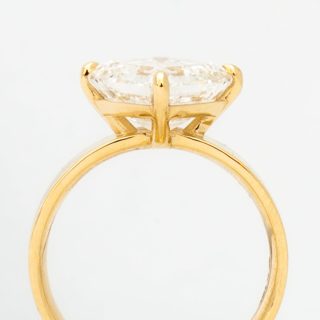 3.50CT Asscher Cut Lab Grown Diamond Solitaire Engagement Ring