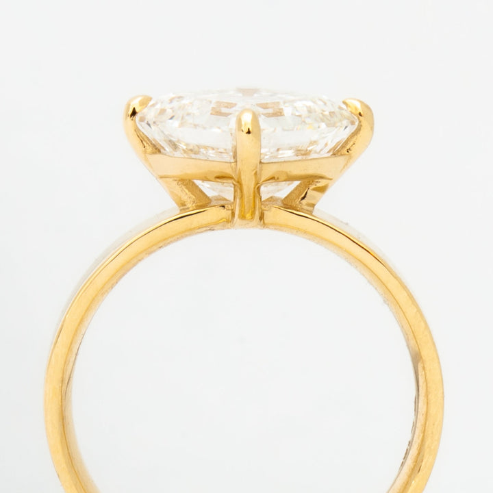 3.50CT Asscher Cut Lab Grown Diamond Solitaire Engagement Ring