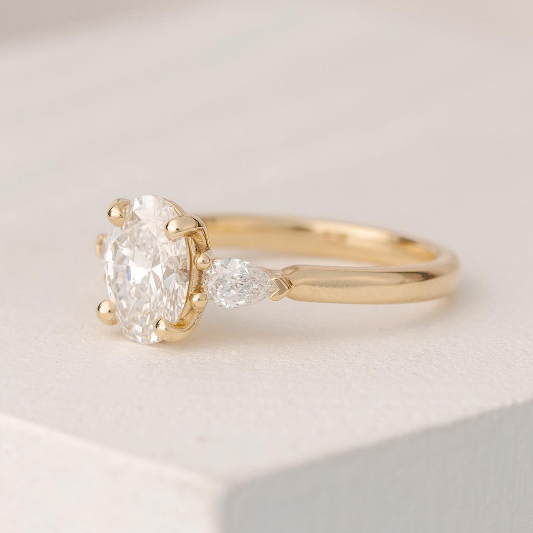 three stone engagement ring
