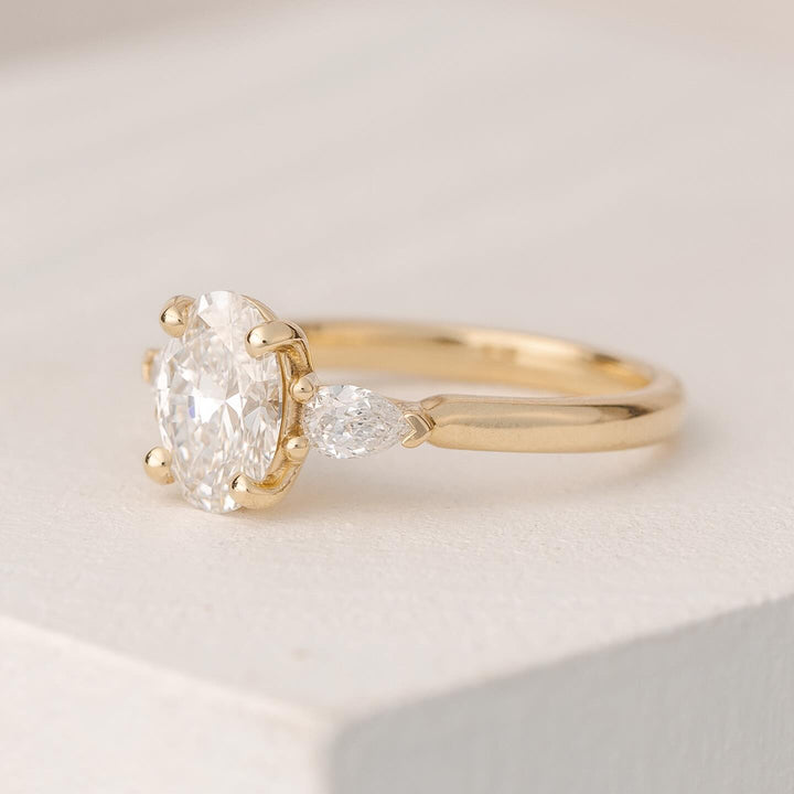 three stone engagement ring
