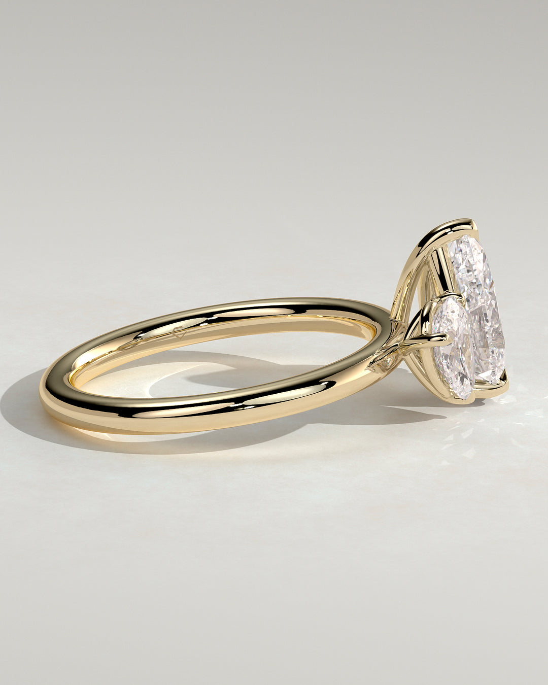 pear diamond engagement ring toi et moi
