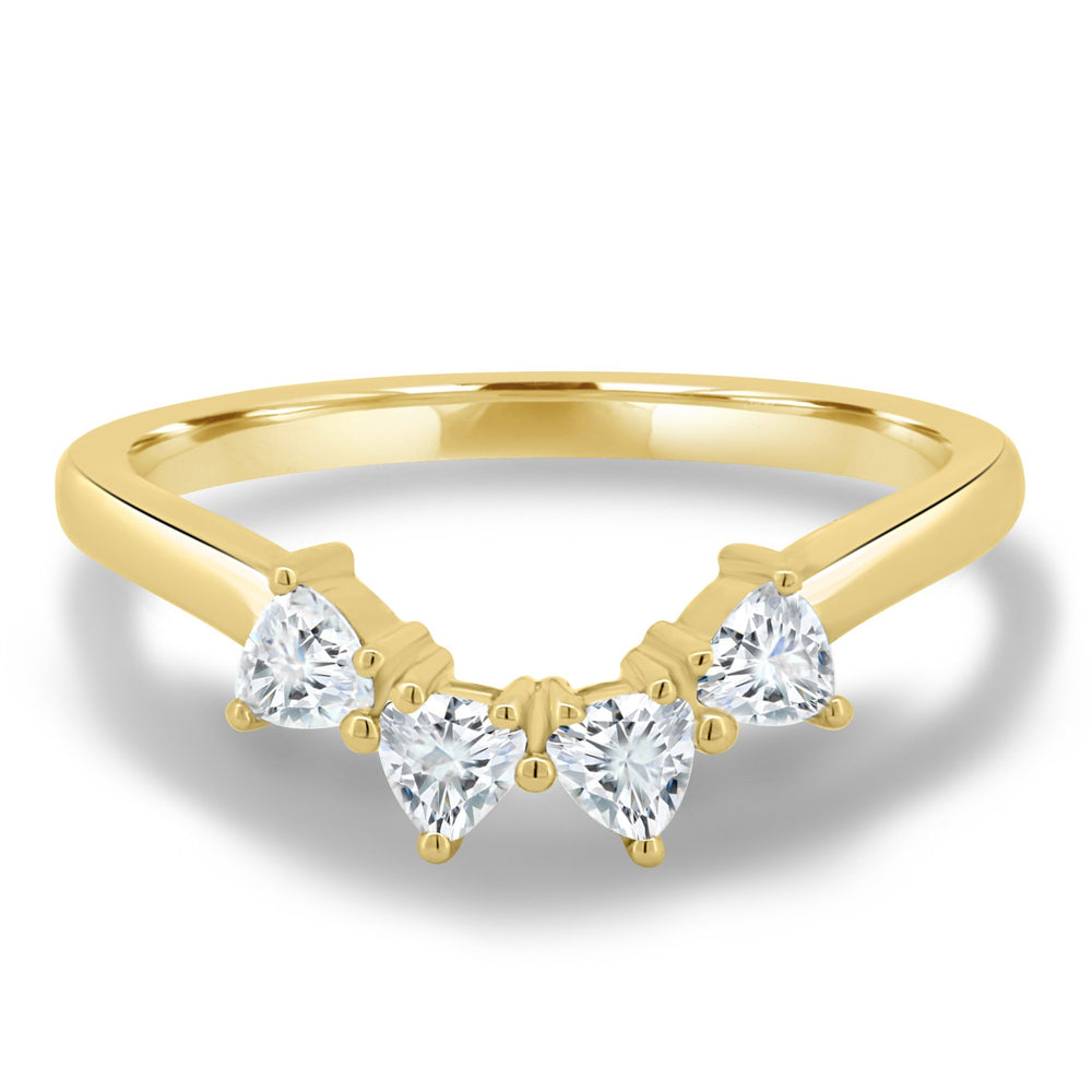 trillion cut diamond band