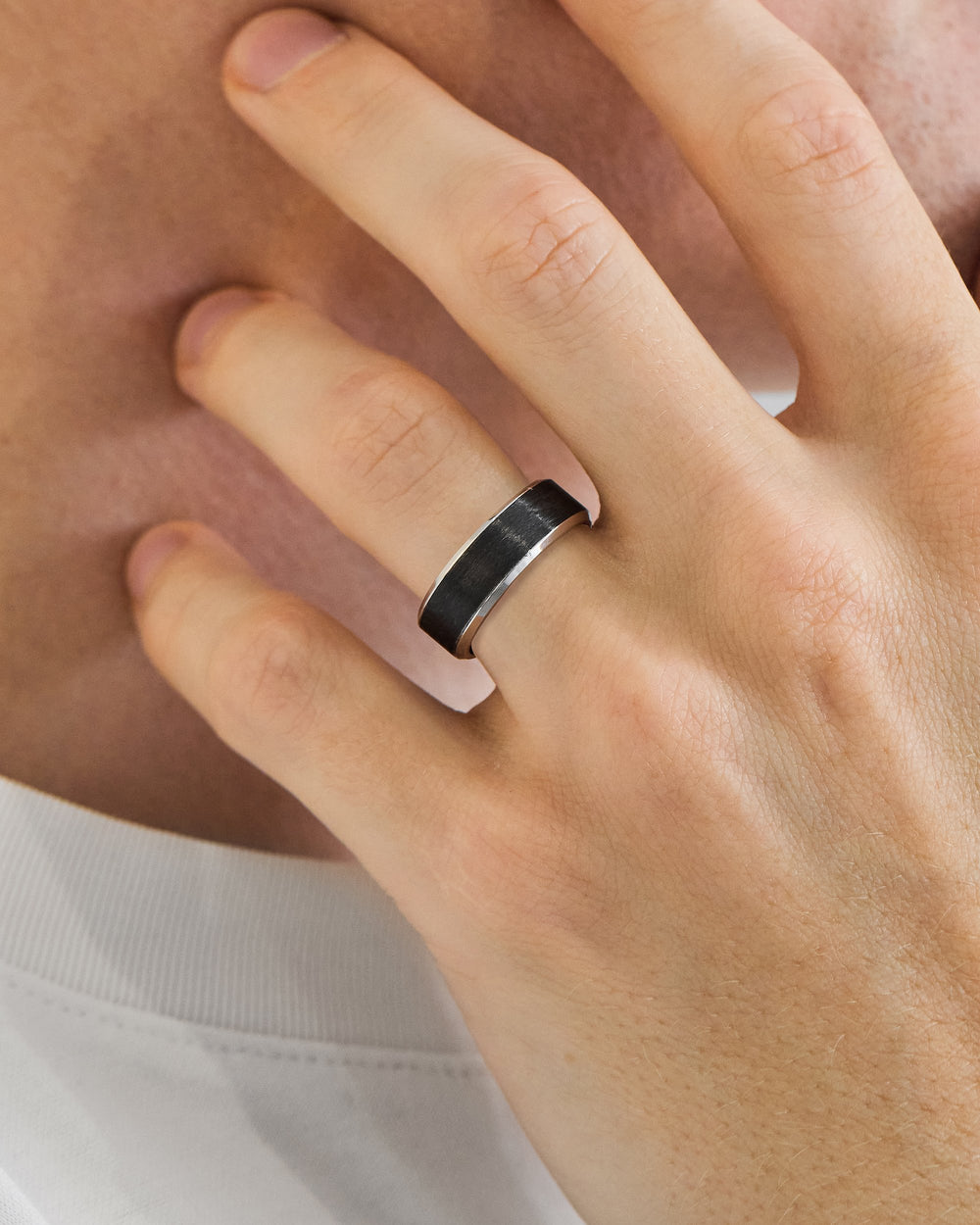 two tone wedding band
