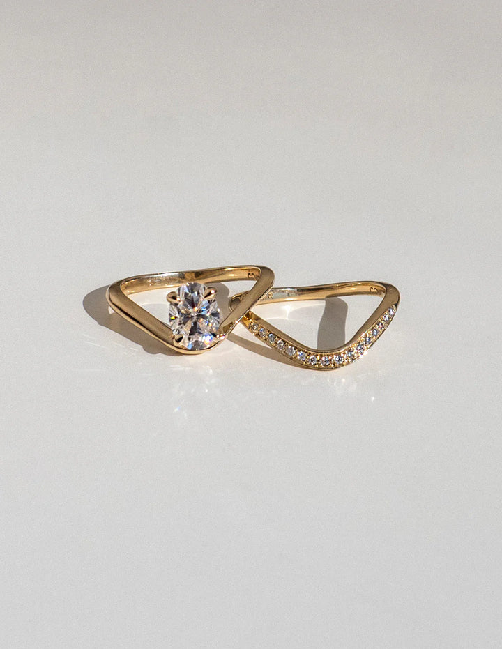 Oval lab grown diamond ring