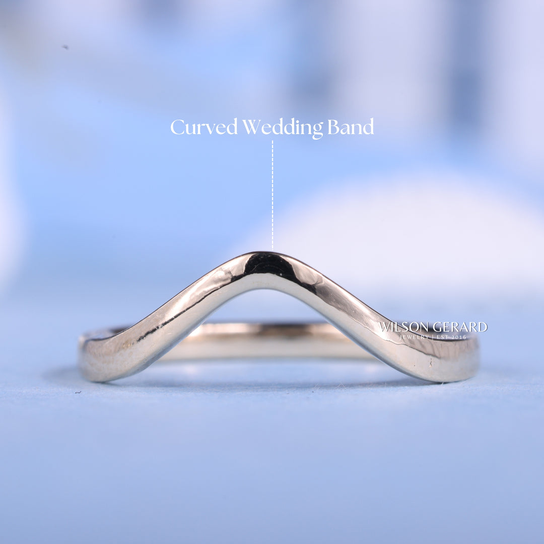 1.0CT-2.0CT Asscher E/VS Lab Grown Diamond Tension Style Unique Engagement Ring With Classic Curved Band