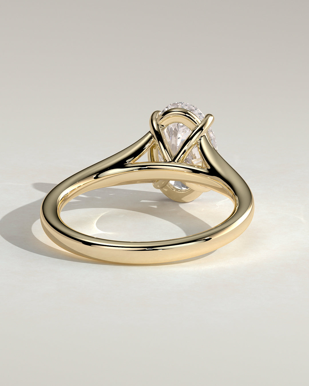 modern oval engagement ring lab grown