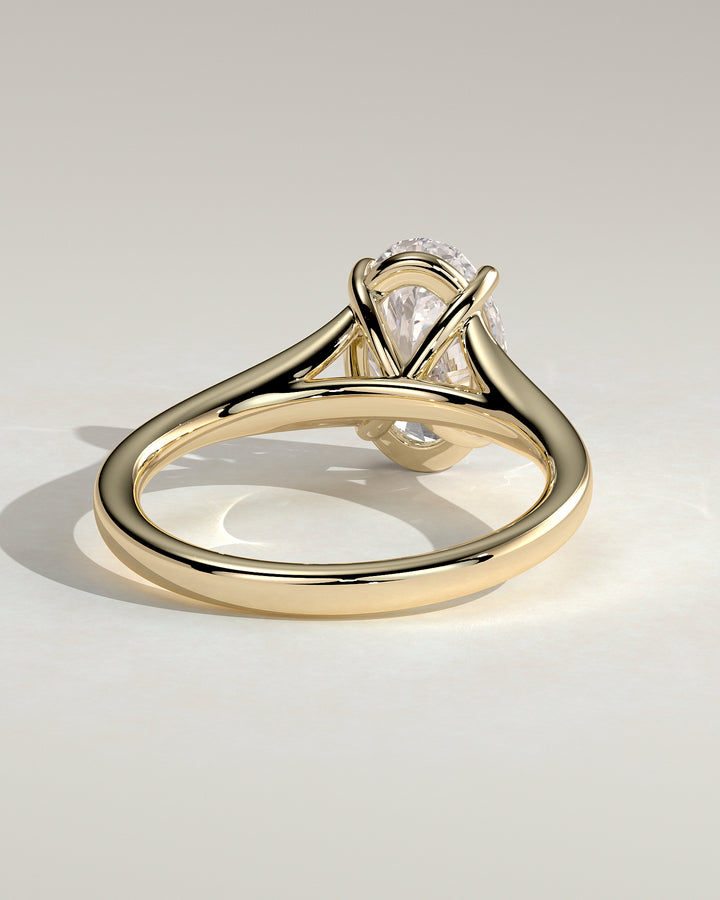modern oval engagement ring lab grown