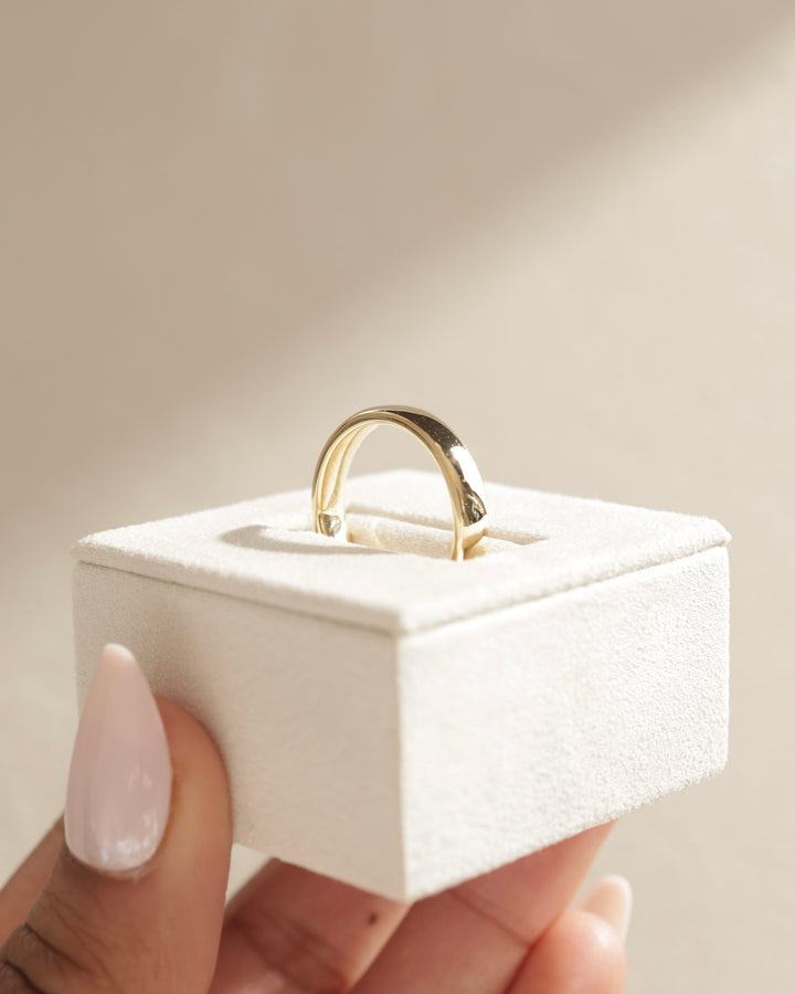 wide gold wedding band
